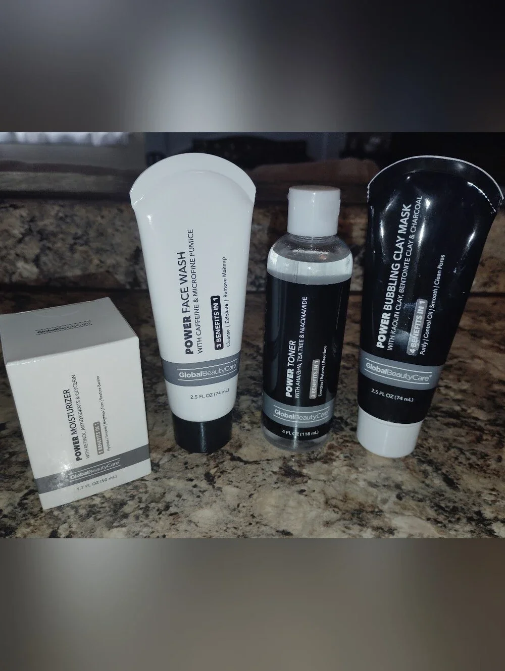Power beauty setPower bubbling clay mask power moisturizer power face wash